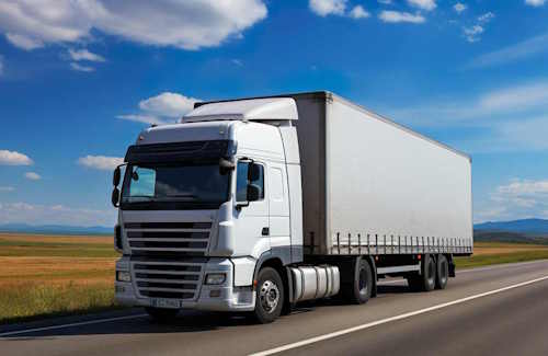 Ein LKW auf einer Landstraße. Unser Umzugsunternehmen aus Hamburg führt Fernumzüge deutschlandweit durch.