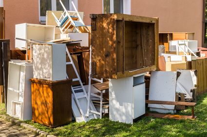 Disposal of old furniture and waste